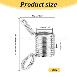 6Pcs 201 Stainless Steel Mini Spring Bead Clamps for Beading Jewelry Making&nbsp;TOOL-UN0001-44