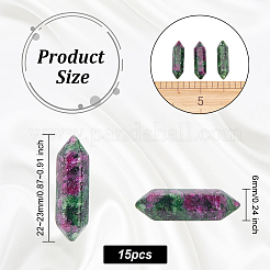 15Pcs Natural Ruby in Zoisite Double Terminated Points&nbsp;G-OC0003-67