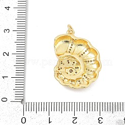 Brass Micro Pave Cubic Zirconia Pendants&nbsp;KK-H203-07G