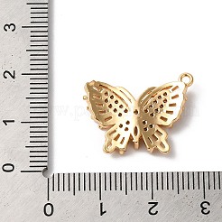 Brass Micro Pave Clear Cubic Zirconia Pendants&nbsp;KK-C062-072G