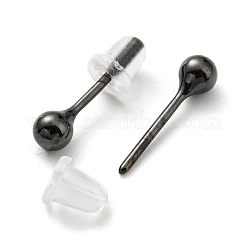 Hypoallergenic Bioceramics Zirconia Ceramic Round Ball Stud Earrings&nbsp;EJEW-Q768-18A