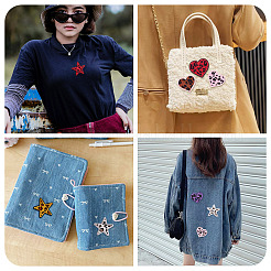 24Pcs Polyester Leopard Print Embroidery Cloth Iron on/Sew on Patches&nbsp;PATC-TAC0011-06