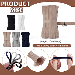 50M 5 Colors Flat Cotton Braided Cord&nbsp;OCOR-PH0006-79B