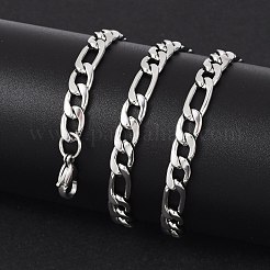 Non-Tarnish Fashionable 304 Stainless Steel Figaro Chain Necklaces for Men&nbsp;X-STAS-A028-N017P