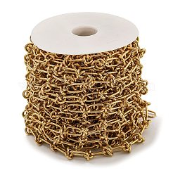 10M Ion Plating(IP) 304 Stainless Steel Oval & Knot Link Chains&nbsp;CHS-G034-05G