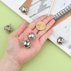 Brass Hollow Round Cage Pendants&nbsp;KK-E662-10P-NR