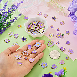 64Pcs 16 Styles Alloy Enamel Pendants&nbsp;ENAM-TA0004-02