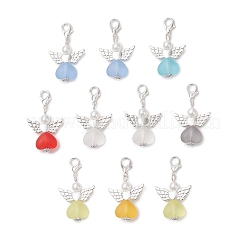Heart Angel Alloy & Acrylic Pendant Decorations&nbsp;HJEW-JM04548