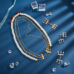8Pcs 2 Colors 304 Stainless Steel Multi-strand Clasps with Lobster Claw Clasps&nbsp;FIND-UN0001-65