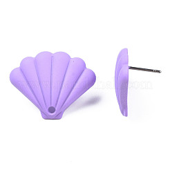 Spray Painted Iron Stud Earring Findings&nbsp;IFIN-N008-018B
