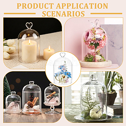 Heart Arch Glass Dome Cover&nbsp;DIY-WH0933-20F