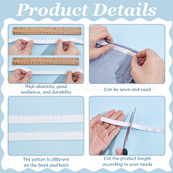 25 Yards Chinlon Wavy Edge Elastic Band&nbsp;EC-BC0001-61B