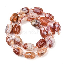 Natural Fire Crackle Agate Beads Strands&nbsp;G-K393-G01-10x14