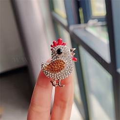Chick Alloy Rhinestone Brooches&nbsp;PW-WG23392-01