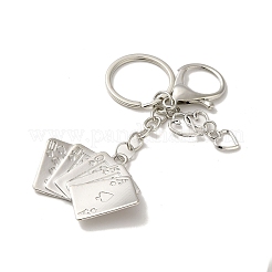 Alloy Playing Card Keychains&nbsp;KEYC-A013-01A-02