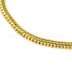 Brass Round Snake Chains Bracelets for Women&nbsp;BJEW-D041-02G