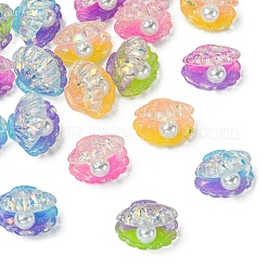 20Pcs Transparent Resin & Imitation Pearl Cabochons&nbsp;CRES-YW0001-48