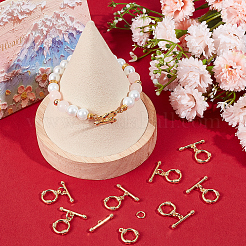 10Pcs Rack Plating Brass Toggle Clasps&nbsp;KK-BBC0013-29