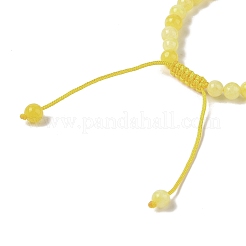 6mm Round Dyed Natural Jade Imitation Beeswax Braided Bead Bracelets for Women Men&nbsp;BJEW-C067-01A-05