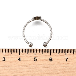 304 Stainless Steel Cuff Ring Components&nbsp;RJEW-H250-03D-P