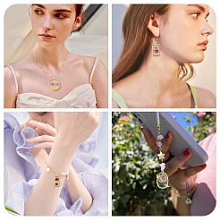 10Pcs 2 Styles Transparent Resin Pendants&nbsp;RESI-TA0005-61
