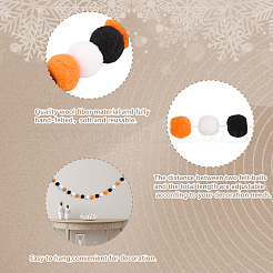 4Pcs Pom Pom Ball with Polyester Cord Hanging Banners&nbsp;AJEW-CP0009-76A