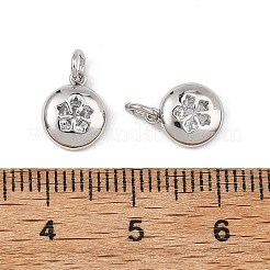 SHEGRACE Valentine's Day Brass Clear Cubic Zirconia Charms&nbsp;XGRQ3P857-592P