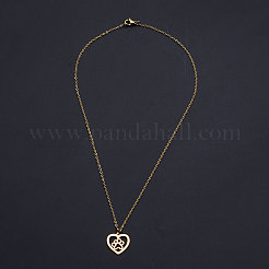 201 Stainless Steel Pendant Necklaces&nbsp;LS-NJEW-S105-JN581-40-2