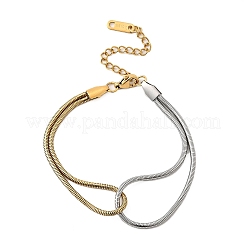 304 Stainless Steel Snake Chain Bracelets for Women&nbsp;BJEW-V012-04GP