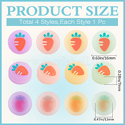 4Pcs 4 Colors Silicone Replacement Thumb Grip Caps&nbsp;AJEW-GF0009-67B