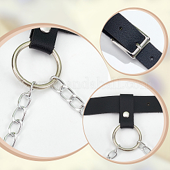2Pcs 2 Colors Imitation Leather Chain Belt&nbsp;AJEW-WR0002-06