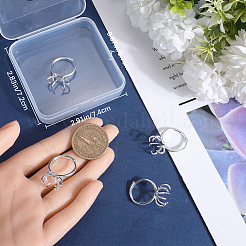 Brass Adjustable Ring Findings&nbsp;KK-BBC0023-69A