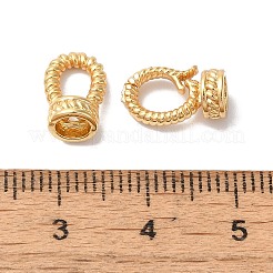 Brass Fold Over Clasps&nbsp;KK-H483-04G