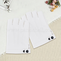 Imitation Leather with Iron Half Finger Gloves&nbsp;AJEW-WH20006-425