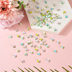 200Pcs Flower Opaque Resin Cabochons&nbsp;CRES-TA0001-73