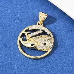 Brass Micro Pave Cubic Zirconia Pendant & Stud Earrings Sets for Women&nbsp;SJEW-F227-01E-G