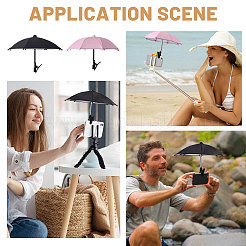 2 Bags 2 Colors Mini Polyester & Alloy Umbrella&nbsp;AJEW-CA0005-44