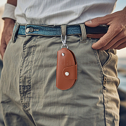 2Pcs 2 Colors Cowhide Key Bag Holder&nbsp;KEYC-FH0001-77