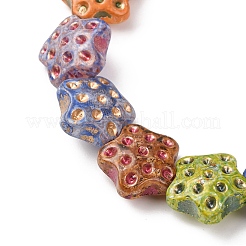 Painted Glass Beads Strands&nbsp;GLAA-B037-09A