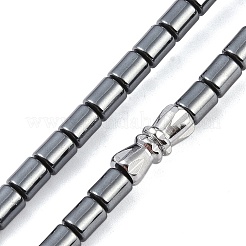 Non-Magnetic Synthetic Hematite Necklaces for Men&nbsp;NJEW-E107-01