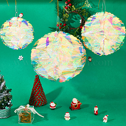 3Pcs 3 Styles Plastic Round Pendant Decorations&nbsp;DIY-GF0011-71