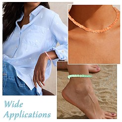 5 Strands 5 Colors Crackle Transparent Glass Beads Strands&nbsp;GLAA-CJ0003-04