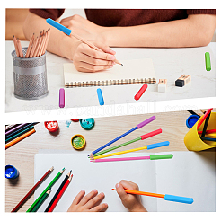 4Pcs 4 Colors Silicone Pencil Caps&nbsp;AJEW-GF0007-80B