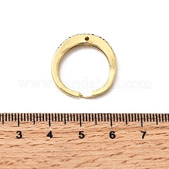 Brass Micro Pave Cubic Zirconia Finger Rings&nbsp;RJEW-P166-02G-02