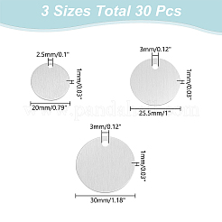 30Pcs 3 Styles Aluminum Pendants&nbsp;ALUM-WR0001-01