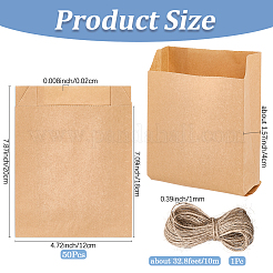 50Pcs Rectangle Paper Baking Bags&nbsp;CARB-SP0001-05B-02