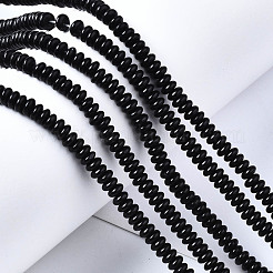 Natural Black Stone Beads Strands&nbsp;G-S366-089