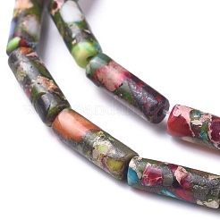 Synthetic Gold Line Imperial Jasper Beads Strands&nbsp;G-D0006-A03