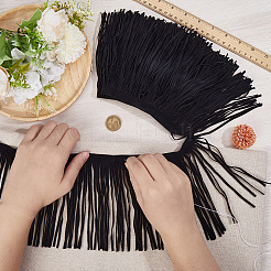 1Pc Suede Fabric Tassels Ribbon&nbsp;OCOR-GF0005-60B-01