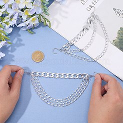 2Pcs Aluminium Boot Strap Chains&nbsp;HJEW-SP0001-41P
